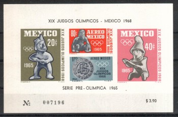 (intern: OLY 498) Mexiko Michelnummer Block 3 postfrisch (intern: OLY 498) Mexiko Michelnummer Block 3 postfrisch