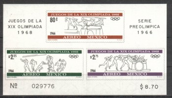 (intern: OLY 502) Mexiko Michelnummer Block 6 postfrisch (intern: OLY 502) Mexiko Michelnummer Block 6 postfrisch