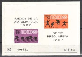 (intern: OLY 505) Mexiko Michelnummer Block 8 postfrisch (intern: OLY 505) Mexiko Michelnummer Block 8 postfrisch