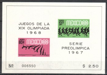 (intern: OLY 506) Mexiko Michelnummer Block 9 postfrisch (intern: OLY 506) Mexiko Michelnummer Block 9 postfrisch