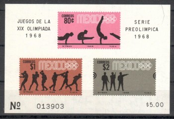 (intern: OLY 510) Mexiko Michelnummer Block 12 postfrisch (intern: OLY 510) Mexiko Michelnummer Block 12 postfrisch