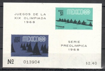 (intern: OLY 511) Mexiko Michelnummer Block 13 postfrisch (intern: OLY 511) Mexiko Michelnummer Block 13 postfrisch
