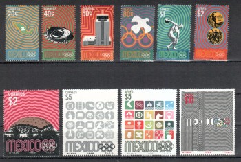 (intern: OLY 514) Mexiko Michelnummer 1283 - 1292 postfrisch (intern: OLY 514) Mexiko Michelnummer 1283 - 1292 postfrisch