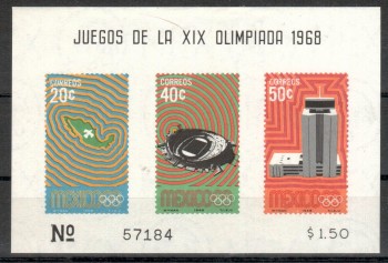 (intern: OLY 515) Mexiko Michelnummer Block 15 postfrisch (intern: OLY 515) Mexiko Michelnummer Block 15 postfrisch