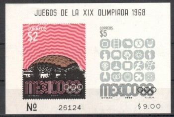 (intern: OLY 516) Mexiko Michelnummer Block 16 postfrisch (intern: OLY 516) Mexiko Michelnummer Block 16 postfrisch