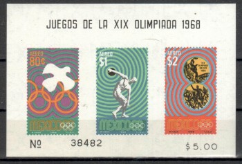 (intern: OLY 517) Mexiko Michelnummer Block 17 postfrisch