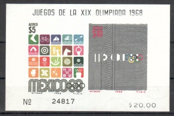 (intern: OLY 518) Mexiko Michelnummer Block 18 postfrisch