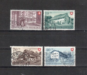 Schweiz Michelnummer 525 - 528 gestempelt