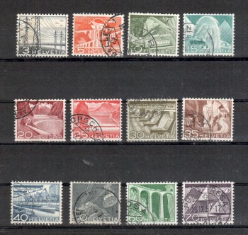 Schweiz Michelnummer 529 - 540 gestempelt