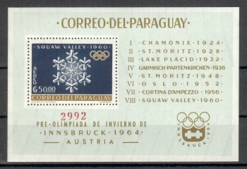(intern: OLY 546) Paraguay Michelnummer Block 38 postfrisch (intern: OLY 546) Paraguay Michelnummer Block 38 postfrisch
