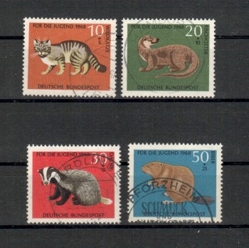 BRD Michelnummer 549-552 gestempelt