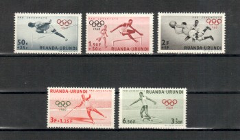 (intern: OLY 556) Ruanda-Burundi Michelnummer 175 - 179 postfrisch (intern: OLY 556) Ruanda-Burundi Michelnummer 175 - 179 postfrisch