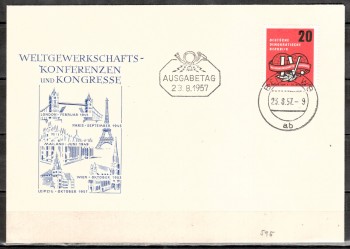 DDR Michelnummer 595 FDC DDR Michelnummer 595 FDC