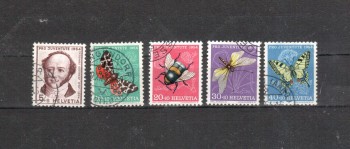 Schweiz Michelnummer 602 - 606 gestempelt