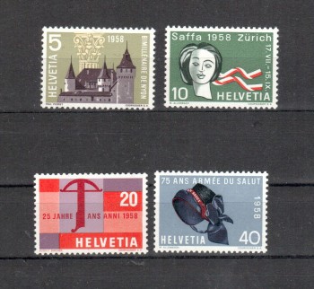 Schweiz Michelnummer 653 - 656 postfrisch