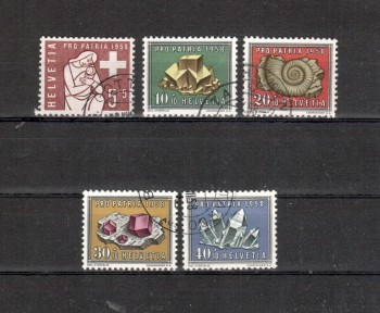 Schweiz Michelnummer 657 - 661 gestempelt