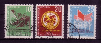 DDR Michelnummer 657 - 659 gestempelt
