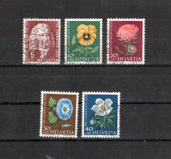 Schweiz Michelnummer 663 - 667 gestempelt