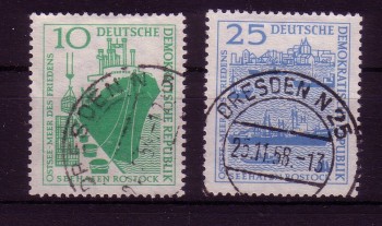 DDR Michelnummer 663 - 664 gestempelt