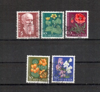 Schweiz Michelnummer 687 - 691 gestempelt