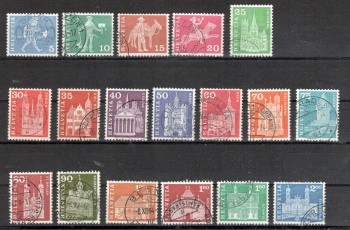 Schweiz Michelnummer 696 - 713 x gestempelt Schweiz Michelnummer 696 - 713 x gestempelt