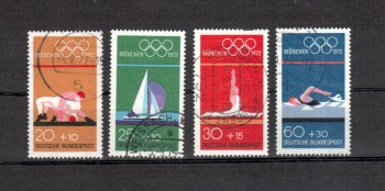 BRD Michelnummer 719 - 722 gestempelt