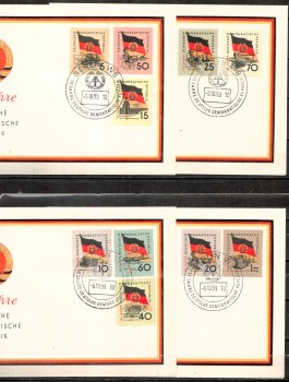 DDR Michelnummer 722 - 731 FDC DDR Michelnummer 722 - 731 FDC