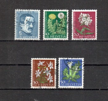 Schweiz Michelnummer 722 - 726 gestempelt Schweiz Michelnummer 722 - 726 gestempelt