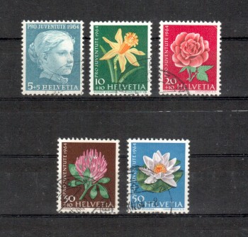 Schweiz Michelnummer 803 - 807 gestempelt