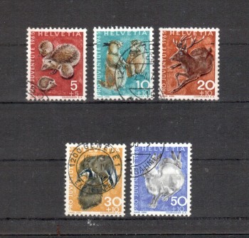 Schweiz Michelnummer 826 - 830 gestempelt Schweiz Michelnummer 826 - 830 gestempelt