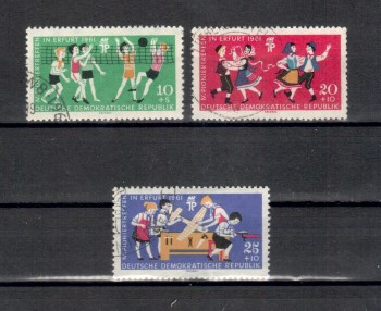 DDR Michelnummer 827 - 829 gestempelt