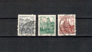 DDR Michelnummer 835 - 837 gestempelt