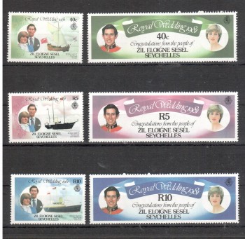 Aeussere Seychellen 23 - 28 postfrisch Aeussere Seychellen 23 - 28 postfrisch