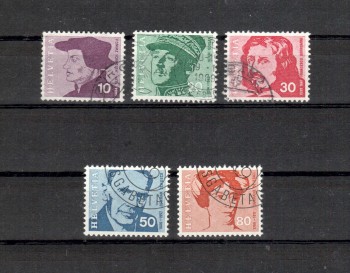 Schweiz Michelnummer 906 - 910 gestempelt