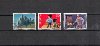 Schweiz Michelnummer 911 - 913 gestempelt