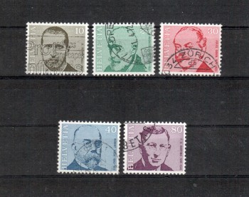 Schweiz Michelnummer 955 - 959 gestempelt