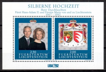 Liechtenstein Michelnummer 1039 - 1040 Block 14 postfrisch