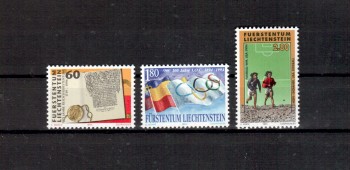 Liechtenstein Michelnummer 1081 - 1083 postfrisch Liechtenstein Michelnummer 1081 - 1083 postfrisch
