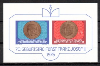 Liechtenstein Michelnummer 649 - 650  Block 10 postfrisch