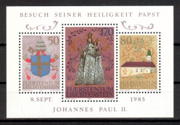 Liechtenstein Michelnummer 878 - 880 Block 12 postfrisch