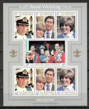 Guernsey Michelnummer 225 - 231 Block 3 postfrisch Guernsey Michelnummer 225 - 231 Block 3 postfrisch