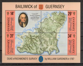 Guernsey Michelnummer 385 - 388 Block 4 postfrisch