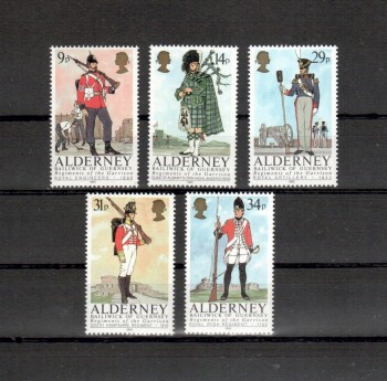 Alderney Michelnummer 23 - 27 postfrisch Alderney Michelnummer 23 - 27 postfrisch