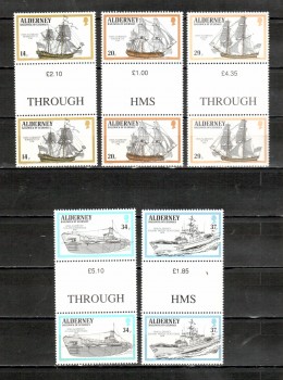 Alderney Michelnummer 43 - 47 ZS postfrisch