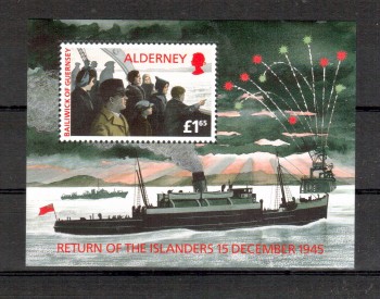 Alderney Michelnummer 89 Block 1 postfrisch