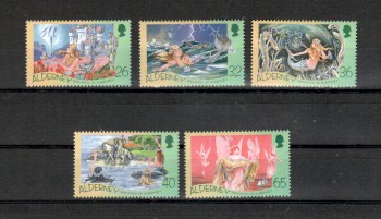 Alderney Michelnummer 248 - 252 postfrisch