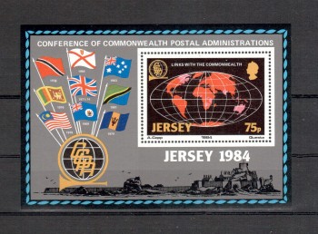 Jersey Michelnummer 323 Block 3 postfrisch Jersey Michelnummer 323 Block 3 postfrisch