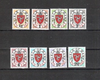 Isle of Man Michelnummer Porto 1 - 8 I ( Druckvermerk 1973) postfrisch Isle of Man Michelnummer Porto 1 - 8 I ( Druckvermerk 1973) postfrisch