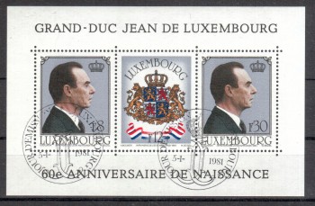 Luxemburg Michelnummer 1022 - 1024 Block 13 gestempelt