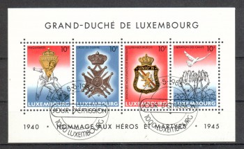 Luxemburg Michelnummer 1127 - 1131 Block 14 gestempelt